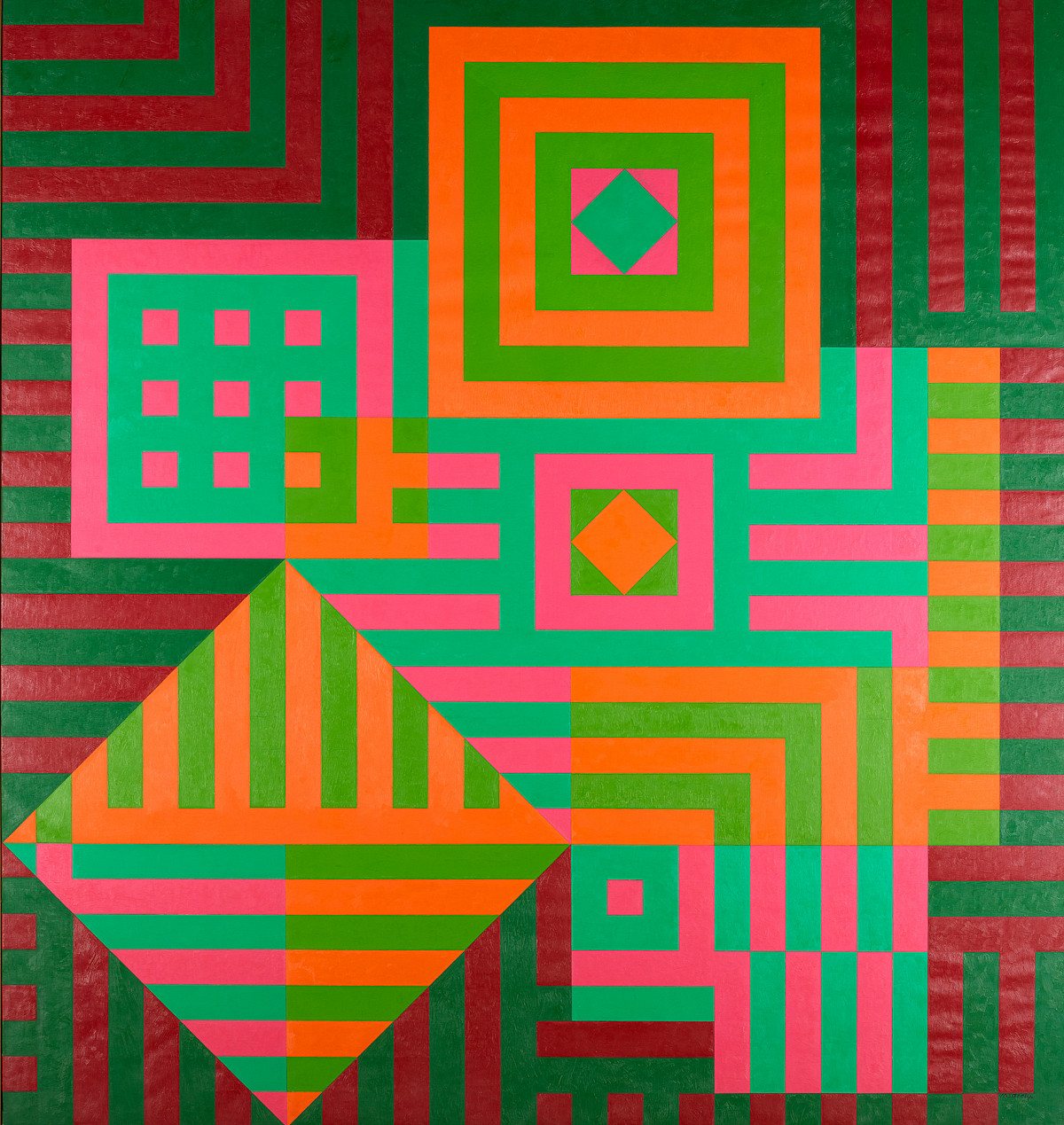 Plakat: Vasarely & Adrian. Dynamische Raster