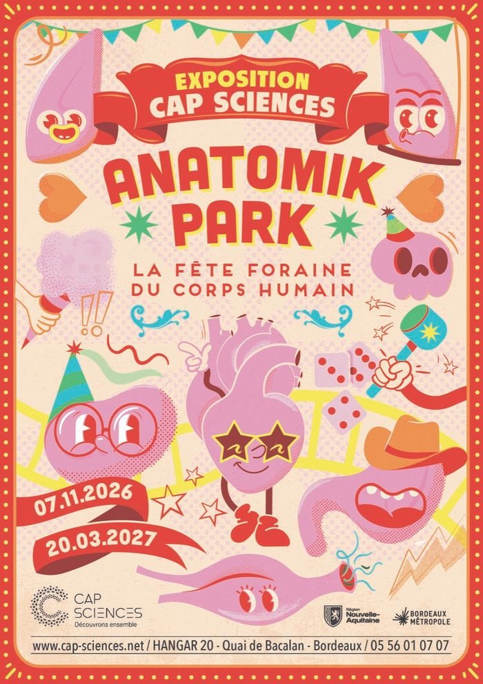 Affiche : Exposition Anatomik Park - À Cap Sciences