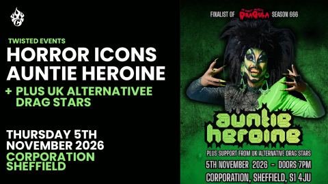 Poster: Horror Icons | Auntie Heroine, Corporation, Nov 5