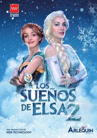 Cartel: LOS SUEÑOS DE ELSA 2, TRIBUTO A FROZEN, Teatro Arlequín, 1 nov