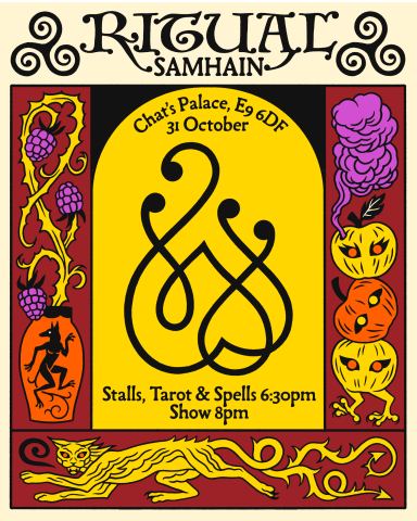 Poster: RITUAL: Samhain – A Cabaret of Queer Journeys into Folklore, Chats Palace, Oct 31