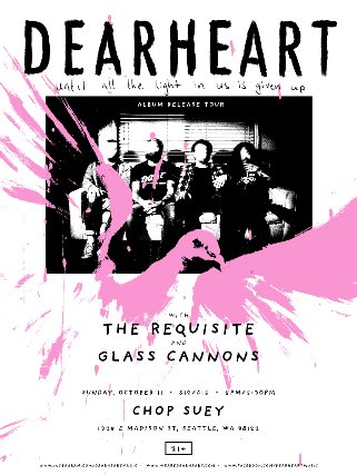 Poster: Dearheart, The Requisite, Glass Cannons