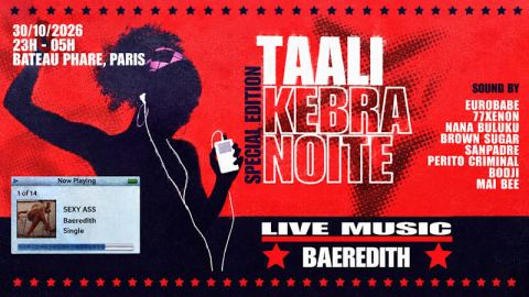 Poster: Kebra X Taali Live : Baeredith, Le bateau phare, Oct 30