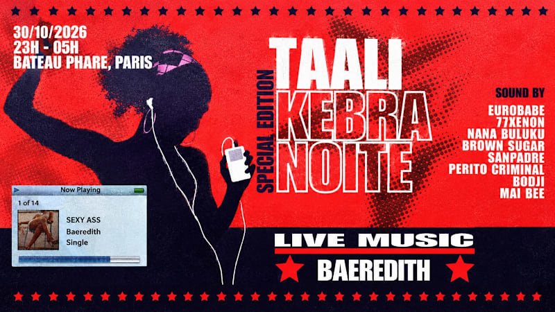 Affiche : Kebra X Taali Live : Baeredith