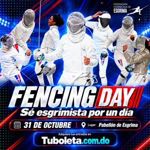 Cartel: Esgrimista por un día, Pabellón de Esgrima, 31 oct