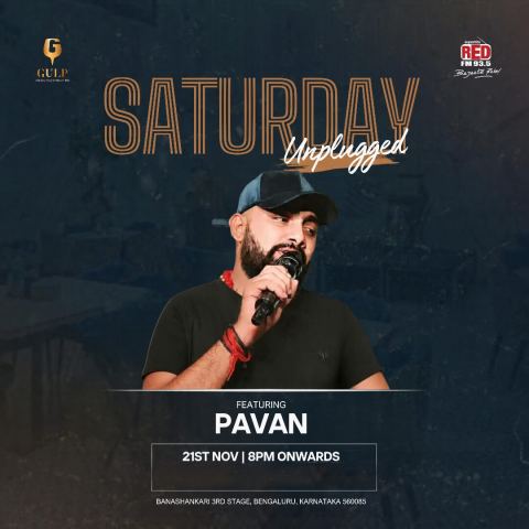 Poster: Unplugged Saturday Ft Pavan, GULP Pub, Nov 21