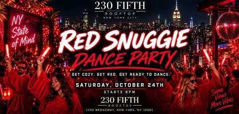 Poster: RED SNUGGIE DANCE PARTY, 1150 Broadway, Oct 24