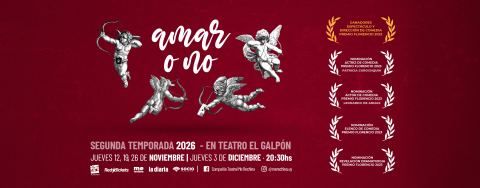 Cartel: Amar o no, Teatro El Galpón, 12 nov