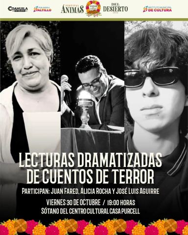 Poster: Lecturas dramatizadas de cuentos de terror en Casa Purcell, Centro Cultural Casa Purcell, Oct 30