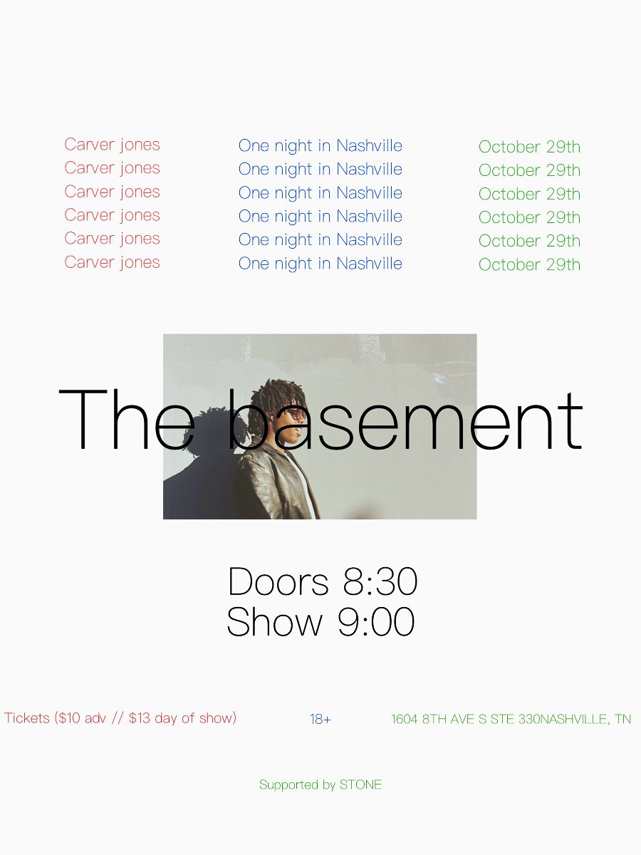 Poster: Carver Jones