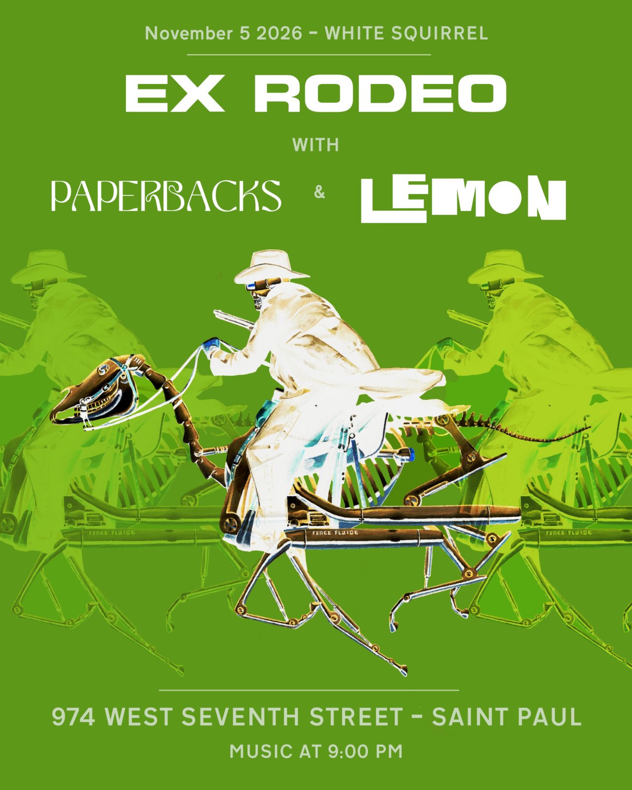 Poster: Ex Rodeo w. Paperbacks, Lemon