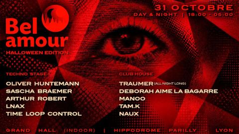 Affiche : Bel Amour - Day & Night - Halloween Edition - Lyon, Hippodrome de Parilly, 31 oct.