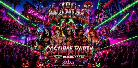 Poster: 18+ FRIDAY THE MANIAC OCT 30TH HIP HOP | EDM FREE WITH RSVP, Los Globos, Oct 30