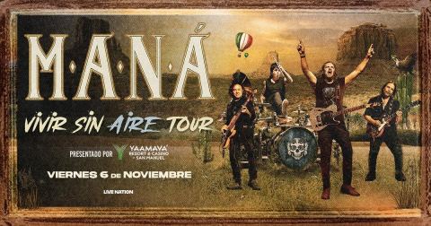 Poster: Maná in Concert at Toyota Center, Toyota Center, Nov 6
