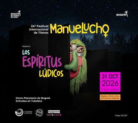 Cartel: Los Espíritus Lúdicos, Planetario de Bogotá, 31 oct