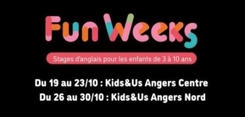Poster: Halloween Fun Week 2026 - Kids&Us Angers Centre, 20 Rue du Commerce, Oct 19