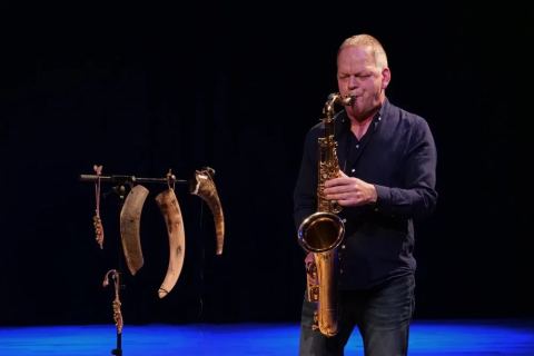 Plakat: Karl Seglem FolkJazz / Norwegen, B-Flat Acoustic Music & Jazz Club, 31. Okt.
