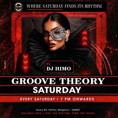 Poster: Groove Theory Saturday Featuring DJ Himo, Old Mill Brewing Co, Oct 31