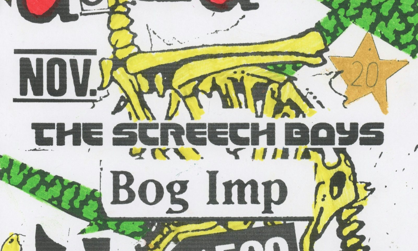 Poster: Dog Date • The Screech Boys • Bog Imp • $500