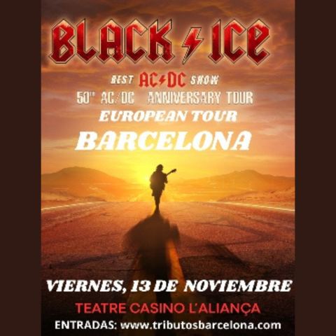 Cartel: Concert 'Black Ice. Tribut a AC/DC', Antic Teatre, 13 nov