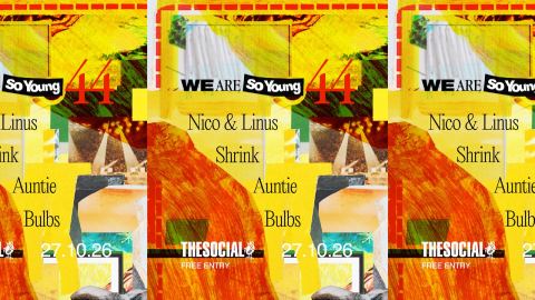 Poster: We Are So Young 44 – Nico & Linus + Shrink + Auntie + Bulbs, The Social, Oct 27