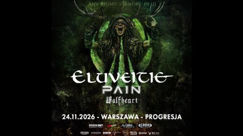 Poster: Eluveitie + Pain + Wolfheart, Progresja, Nov 24