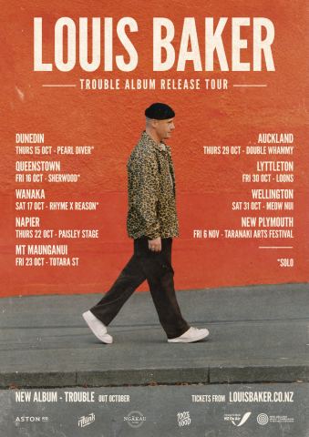 Poster: Louis Baker 'Trouble' Album Release Tour, Meow Nui, Oct 31