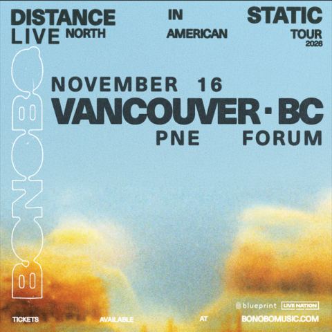 Plakat: Bonobo – Distance in Static Live North American Tour, PNE Forum, 16. Nov.