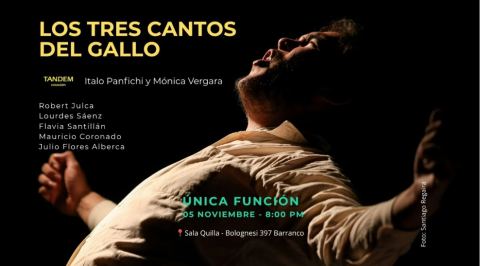 Cartel: Los Tres Cantos del Gallo, Sala Quilla, 5 nov