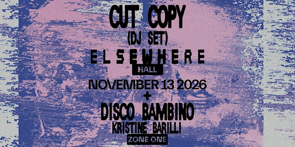 Poster: Cut Copy (dj), Disco Bambino, Kristine Barilli