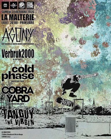 Affiche : Soirée skate-vids & Hardcore Punk Noise, La malterie, 31 oct.