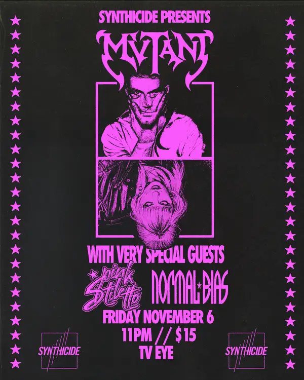 Poster: Normal Bias, MVTANT, Pink Stiletto