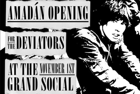 Poster: The Deviators, The Grand Social, Nov 1