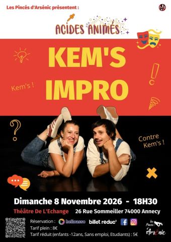 Poster: Kem's Impro, Théâtre de l'Echange, Nov 8