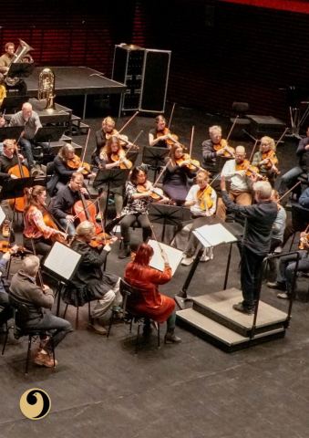 Veggspjald: Opnar æfingar Sinfóníuhljómsveitar Íslands, Harpa, 29. okt.