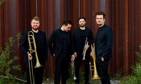 Plakat: Tetra Brass: BEGEGNUNGEN – Christian Elsässer, Schwere Reiter, 8. Nov.
