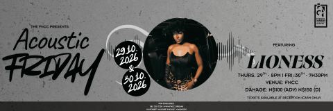 Poster: Acoustic Friday with Lioness, Franco-Namibian Cultural Centre (FNCC), Oct 30