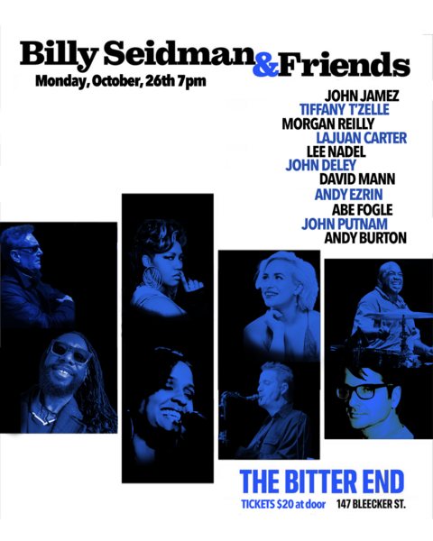Poster: BILLY SEIDMAN & FRIENDS