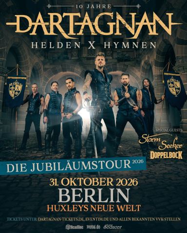 Plakat: D'Artagnan, Huxleys Neue Welt, 31. Okt.