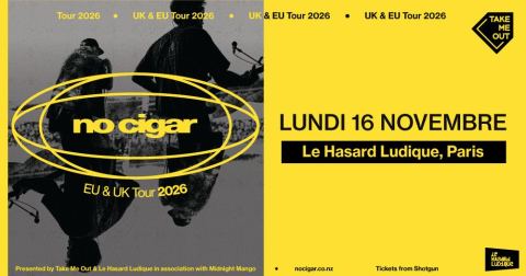 Affiche : No Cigar, Le Hasard Ludique, 16 nov.