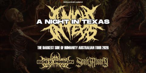 Poster: A Night In Texas "The Darkest Side Of Humanity" East Coast Tour, The Leadbeater Hotel, Nov 14