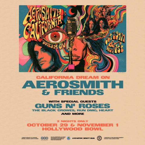 Poster: Aerosmith & Friends, Hollywood Bowl, Nov 1