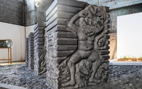 Affiche : Toutes les colonnes n'ont pas un coeur de pierre. Céleste Richard-Zimmermann, Palais de Tokyo, 21 oct.