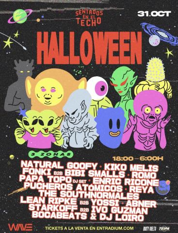 Poster: Halloween Sentados en el Techo @ WAVE Palma, Wave Club, Oct 31