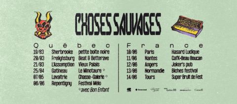 Affiche : Choses Sauvages au Super Bruit de Fest, Château du Plessis, 14 juin