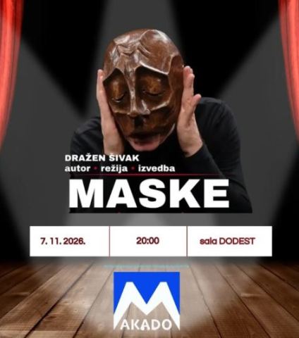 Plakat: MAKADO 2026: Maske, KIC „Budo Tomović”, 7. nov