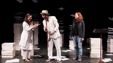 Locandina: DI A DA IN CON SU PER TRA FRA SHAKESPEARE, Teatro Elfo Puccini, 2 nov