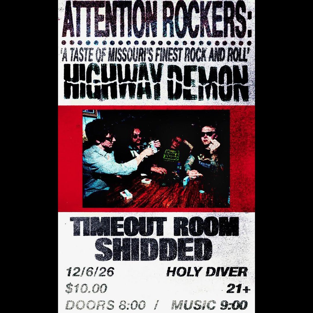 Poster: HIGHWAY DEMON / TIMEOUT ROOM / SHIDDED