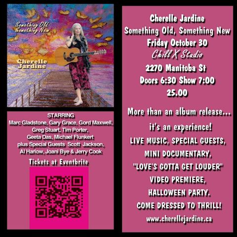 Poster: Cherelle Jardine: Something Old, Something New Album Release Celebration., chillxstudio, Oct 30