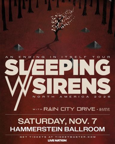 Poster: Sleeping With Sirens: An Ending In Itself Tour, Manhattan Center (Hammerstein Ballroom), Nov 7
